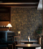Black Gold Metallic Concrete PVC Peel and Stick Wallpaper