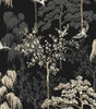 Black Bird Garden Floral Vinyl Peel and Stick Wallpaper Roll 30.75 sq. ft.