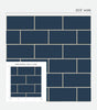 Navy Blue Retro Subway Tile Vinyl Peel and Stick Wallpaper Roll 30.75 sq. ft.
