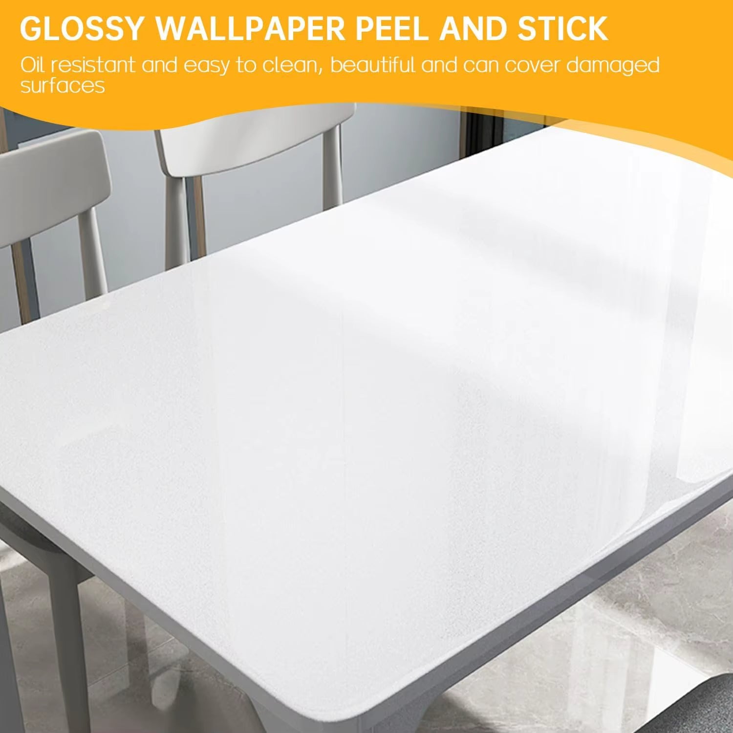 Heat-Resistant Oil-Proof Marble Peel and Stick Kitchen Countertop Wallpaper