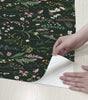 Floral Peel and Stick Wallpaper Vinyl Wallpaper Watercolor Flower Peel and Stick Wallpaper for Kitchen Cabinet Furniture