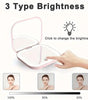 Portable LED Makeup Mirror – Compact Rechargeable Pocket Mirror with Light for Travel & On-the-Go Makeup