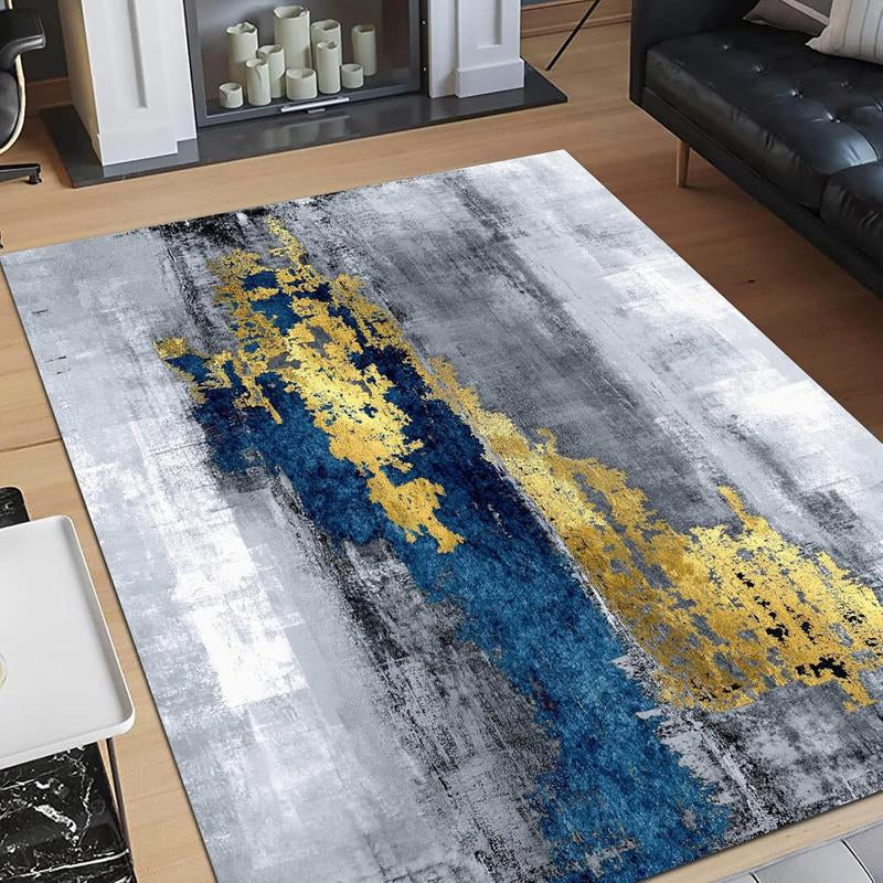 FINOREN Imitation Velvet Carpet  Non Slip Area Rug for Living Room, Entryway, Bedroom, Kitchen and Corridor - Lightweight Mat, Machine Washable Low Pile Rugs