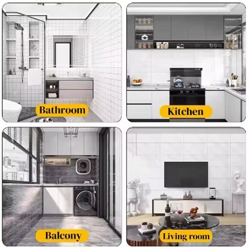 1 roll marble thick foam bedroom wallpaper imitation ceramic tile self-adhesive wallpaper kitchen anti oil stain wall sticker