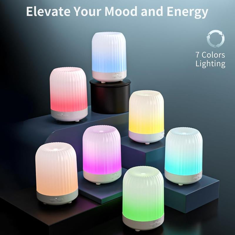 Essential Oil Diffuser 250ml – Quiet Aromatherapy Humidifier with 7 LED Colors & Auto-Off Timer for Bedroom, Baby Room, Home, Office & Indoor Plants