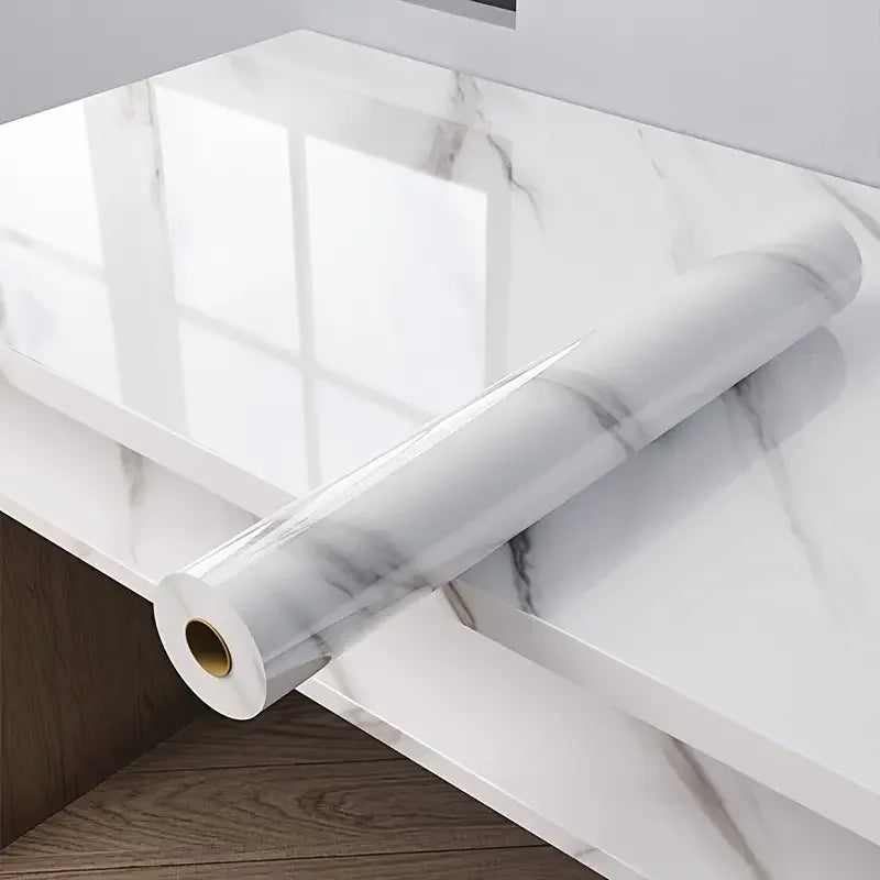 Heat-Resistant Oil-Proof Marble Peel and Stick Kitchen Countertop Wallpaper