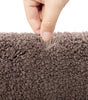 Bathroom Rugs Set of 4 Piece, Bath Mats, Microfiber Non Slip Shaggy Ultra Soft Bathroom Runner with U Shaped Contour Toilet Mat for Bathroom, Shower Inside Floor, Brown