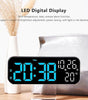USB & Battery Digital Wall Clock – Large LED Display with Temperature, Date & Week, Multifunctional Alarm for Home