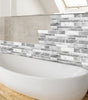 Irregular Shape Modern Grey Marble Pattern Peel And Stick Wallpaper Kitchen Bathroom Tile Stickers