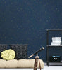 Upon A Star Navy Vinyl Peel & Stick Wallpaper Roll (Covers 28.18 Sq. Ft.)