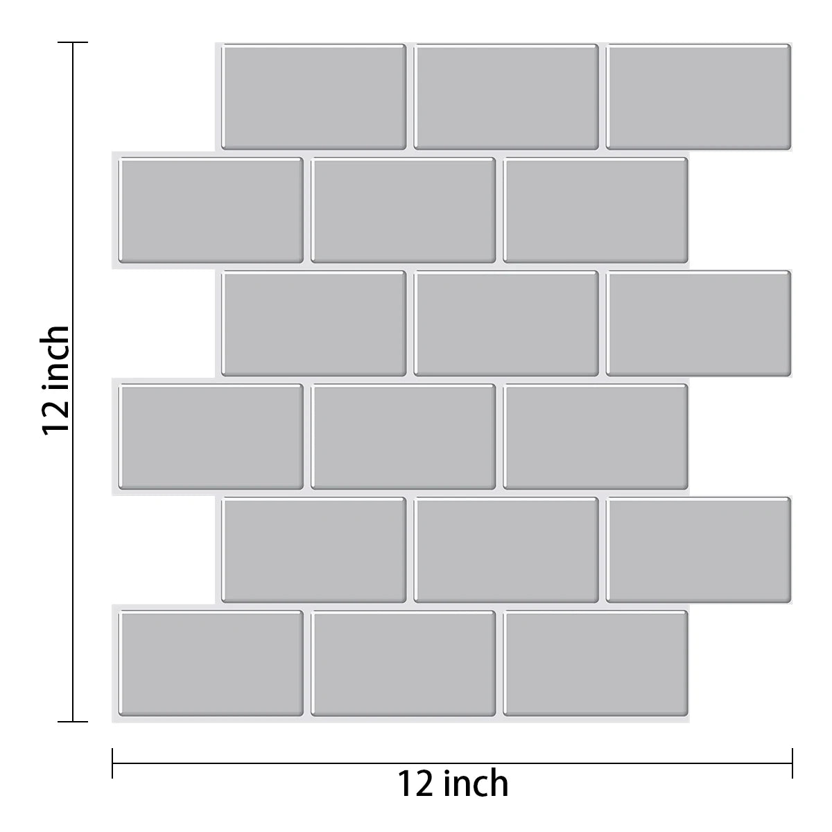 Heat-Resistant 3D Subway Brick Peel and Stick Kitchen Backsplash Tile Stickers