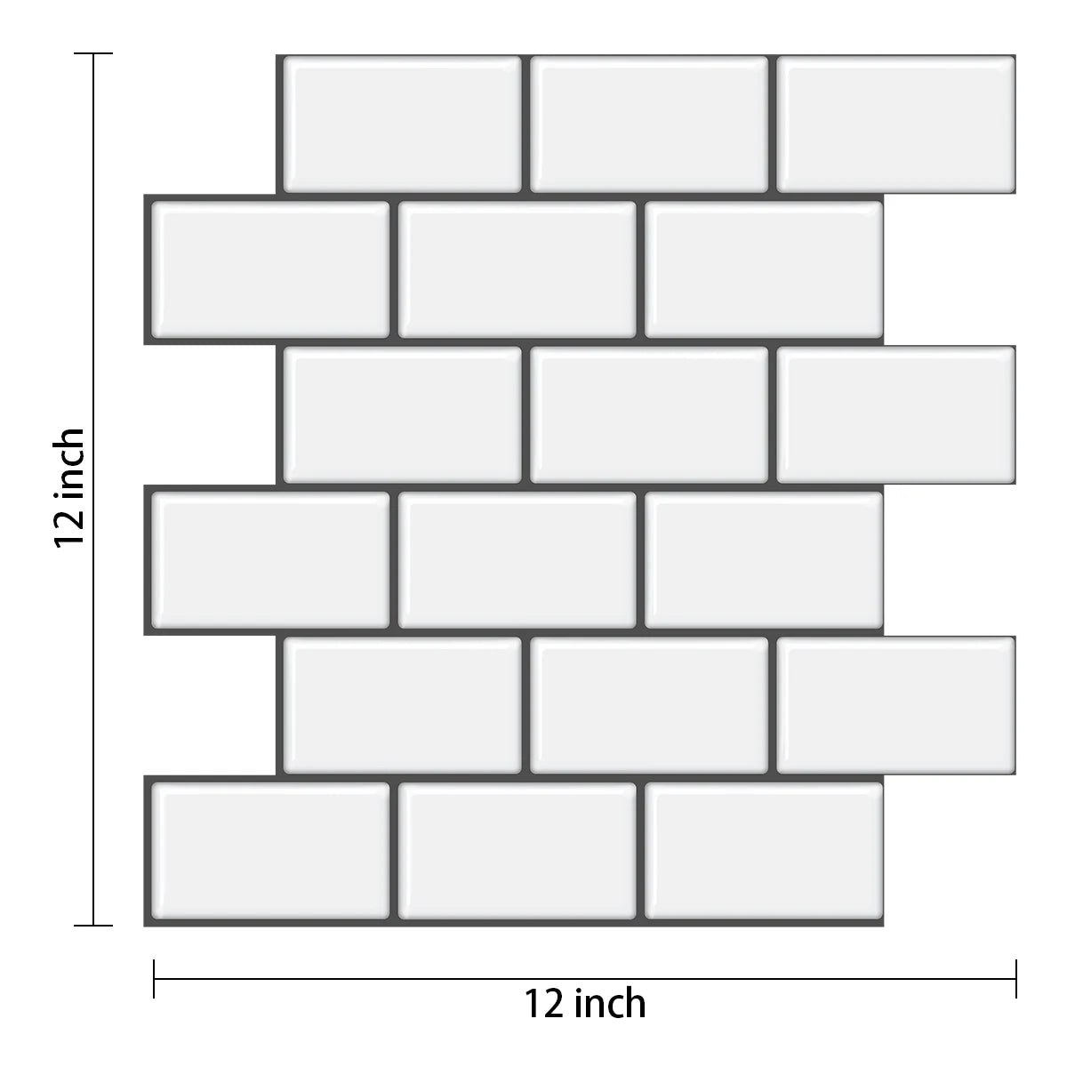 Heat-Resistant 3D Subway Brick Peel and Stick Kitchen Backsplash Tile Stickers