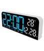 USB & Battery Digital Wall Clock – Large LED Display with Temperature, Date & Week, Multifunctional Alarm for Home