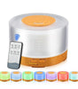 500ml Ultrasonic Aroma Diffuser + 6 Essential Oils | Quiet Humidifier, Air Purifier, 7 LED Colors, Auto-Off Safety, Wood Grain Design for Home, Bedroom & Large Rooms
