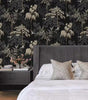 Black Bird Garden Floral Vinyl Peel and Stick Wallpaper Roll 30.75 sq. ft.