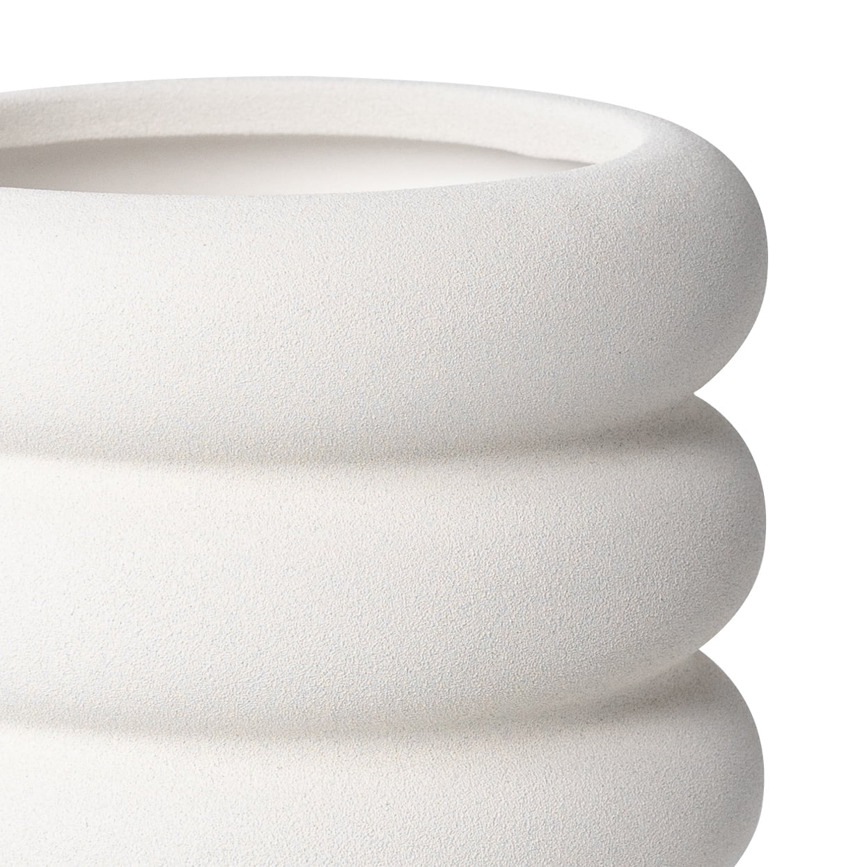 Pottery 6" Chinooke Bubble Ceramic Planter, White