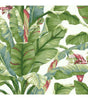 Banana Leaf Blue/Green Premium Peel and Stick Wallpaper Roll (Covers 45 sq. ft.)