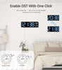 USB & Battery Digital Wall Clock – Large LED Display with Temperature, Date & Week, Multifunctional Alarm for Home