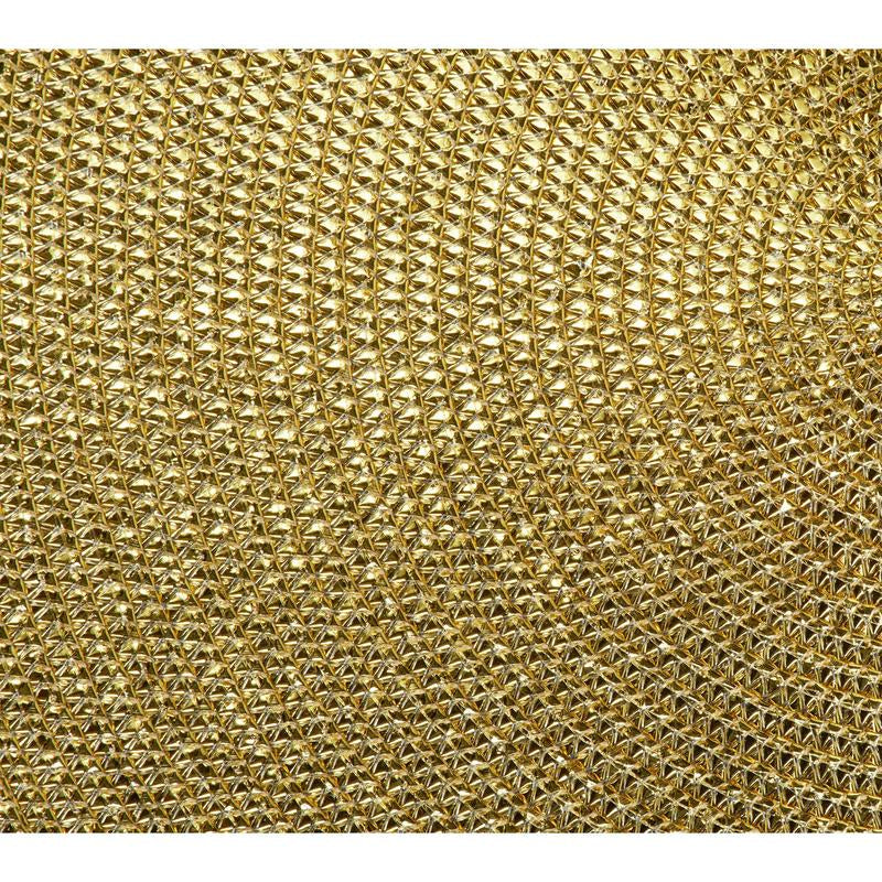 Design Imports Set of 6 Metallic Round Woven Placemat