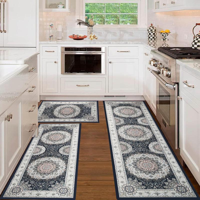 Kitchen Rug Set of 3 – Non-Slip, Washable Floor Mats for Kitchen, Bathroom & Laundry