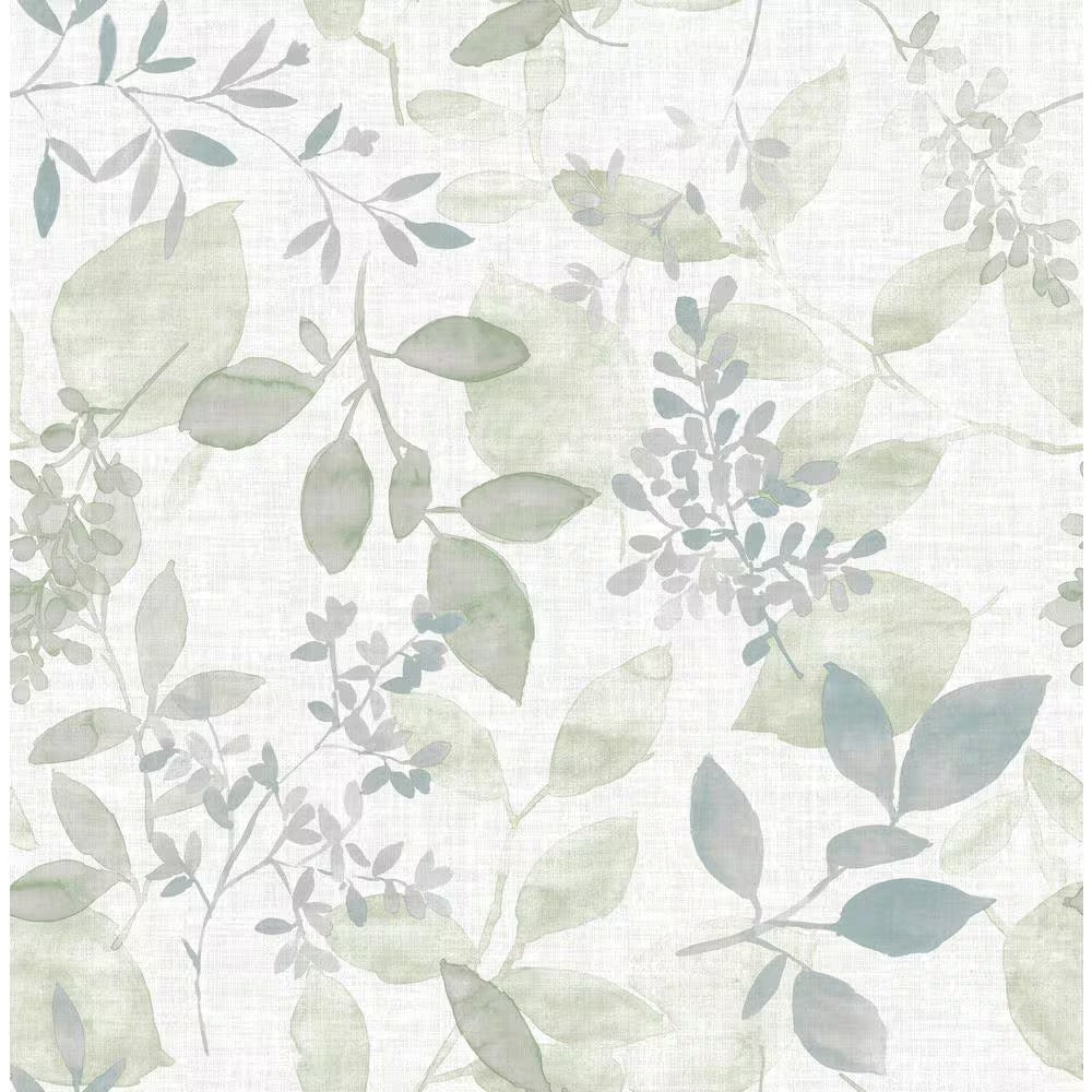 Breezy Green Vinyl Peel and Stick Wallpaper