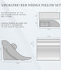 Adjustable Orthopedic Wedge Pillow Set 5pcs for Post Surgery - Ergonomics Foam Body Pillows for Reading, Sleeping, and side sleeper reading pillow