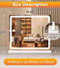 LED Makeup Mirror with 3-Mode Lighting, Touch Control, 10x Magnification, Detachable Base