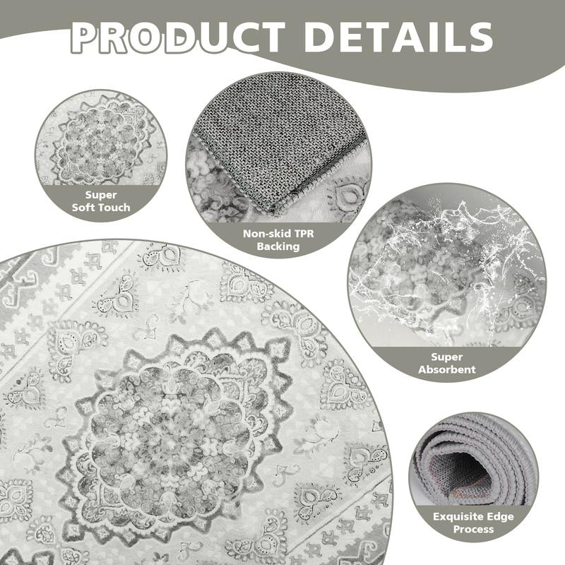Kitchen Rug Set of 3 – Non-Slip, Washable Floor Mats for Kitchen, Bathroom & Laundry