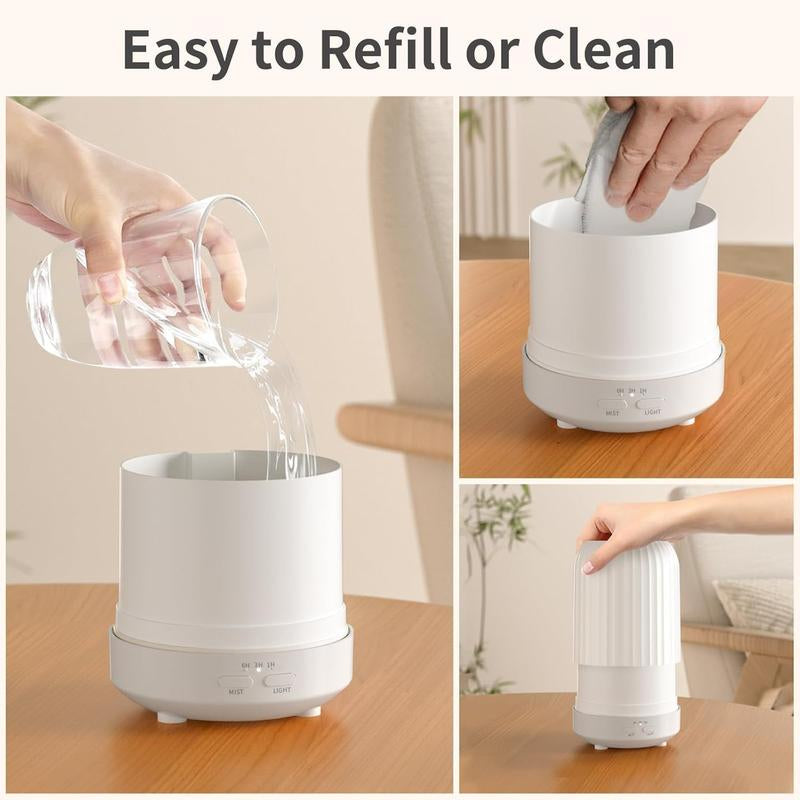 Essential Oil Diffuser 250ml – Quiet Aromatherapy Humidifier with 7 LED Colors & Auto-Off Timer for Bedroom, Baby Room, Home, Office & Indoor Plants