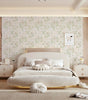 Boho Vintage Floral Wallpaper Peel and Stick Contact Paper Light Pink Self Adhesive Wall Paper for Bedroom Accent Wall Removable