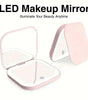 Portable LED Makeup Mirror – Compact Rechargeable Pocket Mirror with Light for Travel & On-the-Go Makeup