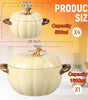 Set of 5 Ceramic Pumpkin Bowls with Lids & Handles – 17oz & 54oz Fall-Themed Soup, Dessert, and Storage Pots