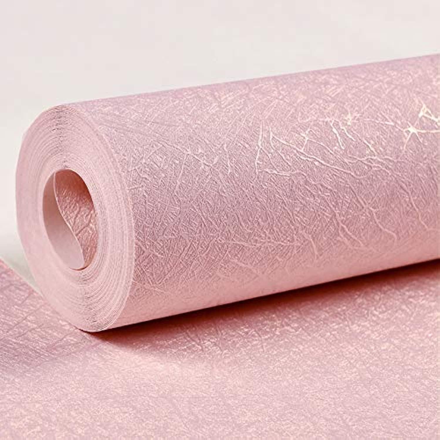 Cohoo Home Silk Pink Wallpaper Peel and Stick Contact Paper Pink Textured Silk W
