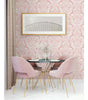 Light Pink Cora Damask Vinyl Peel and Stick Wallpaper Roll (Covers 30.75 sq. ft.)
