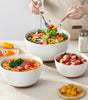MALACASA Ceramic Large Mixing Bowls, Large Serving Bowls for Cooking, Prepping, Baking, Salad, Soup, Popcorn, Pasta, Nesting Bowls Set of 3, 4.38/2.5/1.44 Qt, Oven, Microwave and Dishwasher Safe Tiktokshopblackfriday
