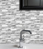 Irregular Shape Modern Grey Marble Pattern Peel And Stick Wallpaper Kitchen Bathroom Tile Stickers