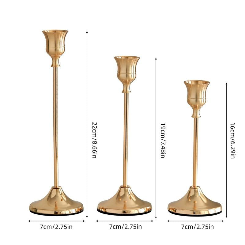 1 Set Vintage Candle Holders – Elegant Candlestick Stand for Table, Wedding, Fireplace, Home Décor & Housewarming Gift