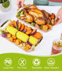 Set of 3 Plastic Serving Trays – Multi-Purpose Food Platters for Vegetables, Fruits, Snacks, Desserts, Cheese, and Party Displays – Ideal for Holidays, Gatherings & Thanksgiving