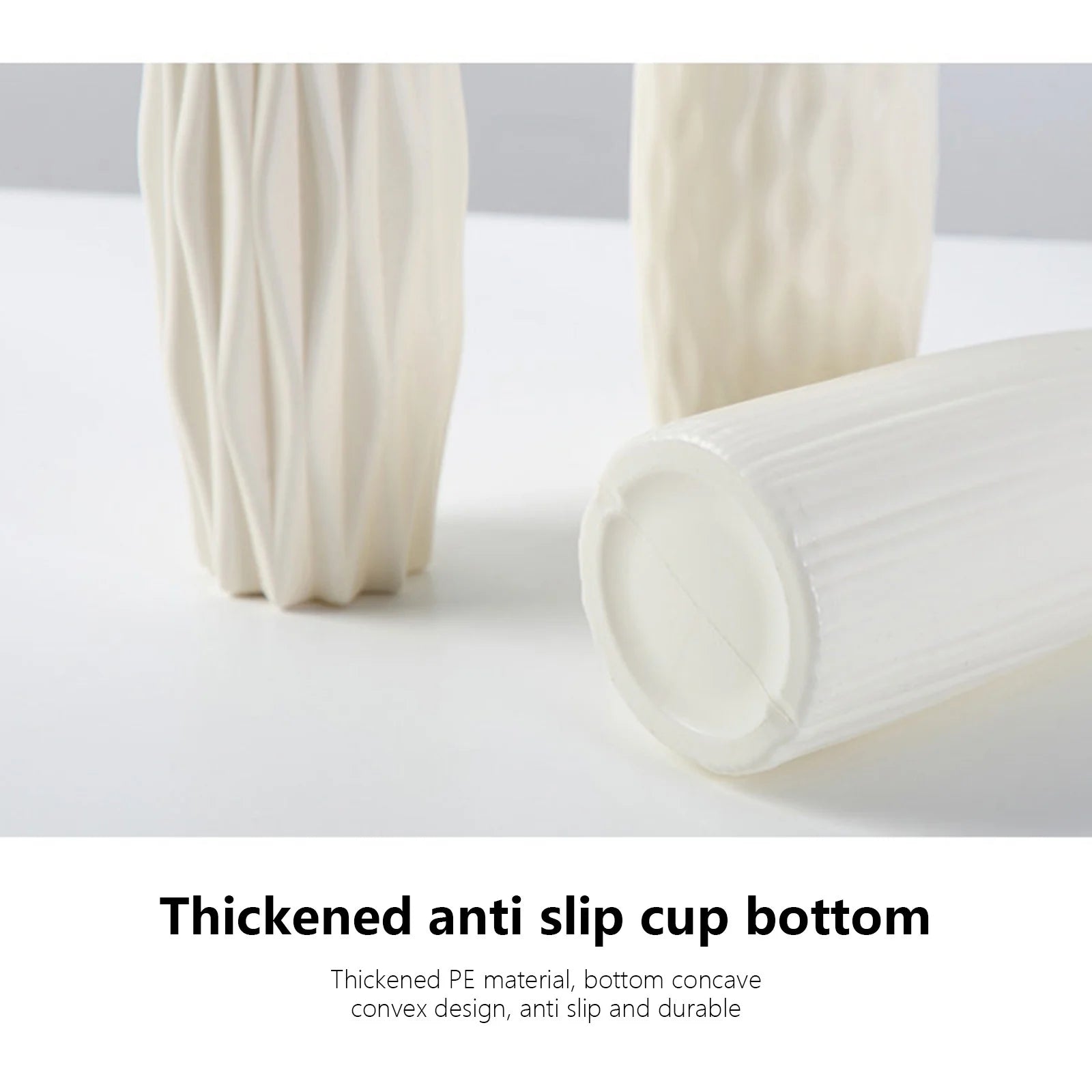 White Tall Floor Vase – 8.27×2.16" Decorative Vase for Flowers, Home Décor, Weddings, Centerpieces, Living Room, Office, Kitchen & Farmhouse Style