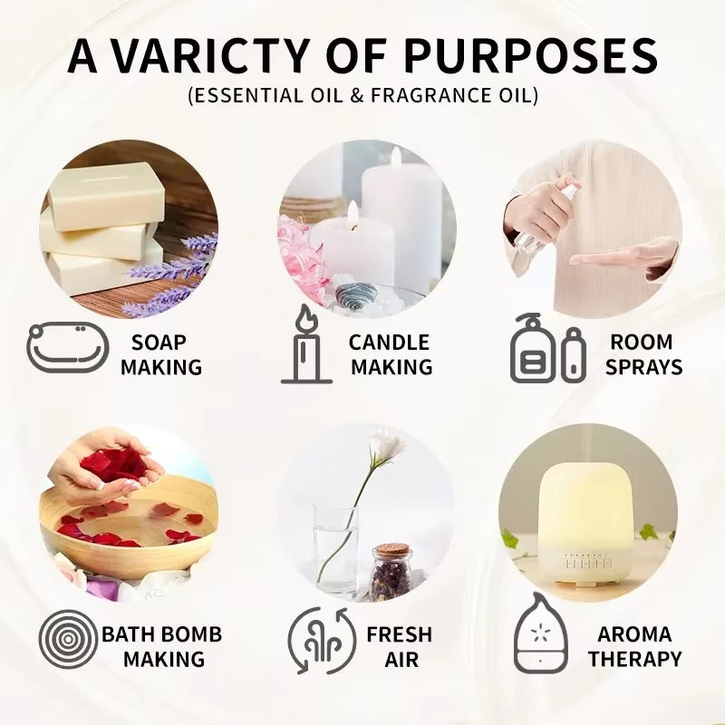 10Ml Essential Oil Fruit Flavor Natural Plant Making Diffuser Essential Oil for DIY Soap Candles