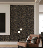 Black Gold Metallic Concrete PVC Peel and Stick Wallpaper