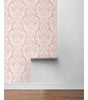 Light Pink Cora Damask Vinyl Peel and Stick Wallpaper Roll (Covers 30.75 sq. ft.)