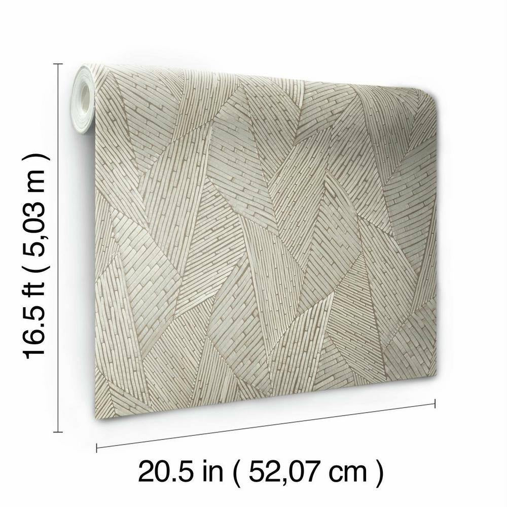 Brown Woven Reed Stitch Peel and Stick Wallpaper 28.18 sq. ft.