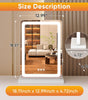 LED Makeup Mirror with 3-Mode Lighting, Touch Control, 10x Magnification, Detachable Base