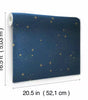Upon A Star Navy Vinyl Peel & Stick Wallpaper Roll (Covers 28.18 Sq. Ft.)
