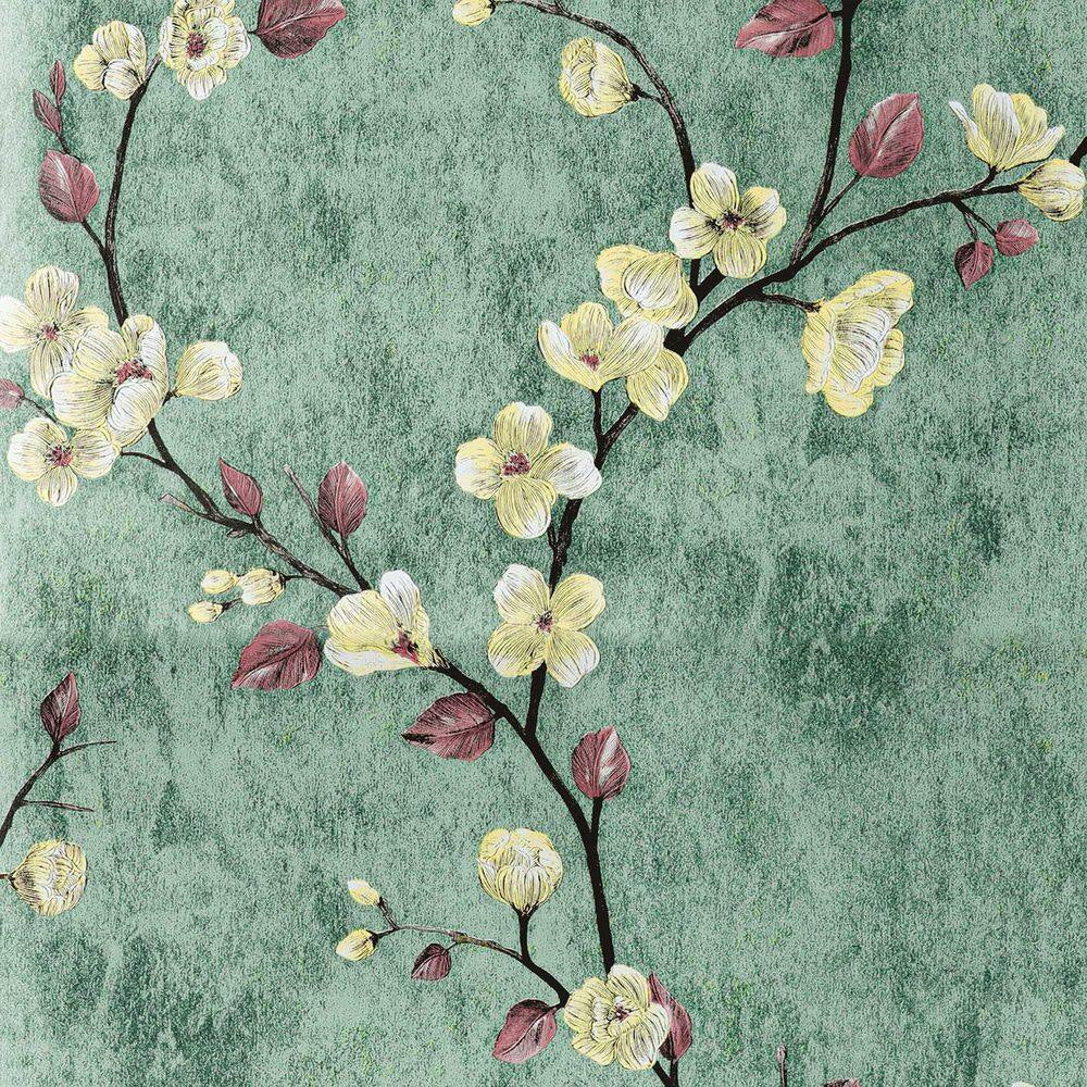 Green Peel and Stick Wallpaper Self Adhesive Wall Paper Removable Wallpaper Roll (2-Roll, 17.7 in. W x 118.11 in. L)