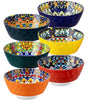 Vancasso Ceramic Bowls Set of 6 – 12oz & 26oz Colorful Cereal, Soup, Salad, Pasta, Oatmeal, and Dessert Bowls, Dishwasher & Microwave Safe