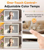 LED Makeup Mirror with 3-Mode Lighting, Touch Control, 10x Magnification, Detachable Base