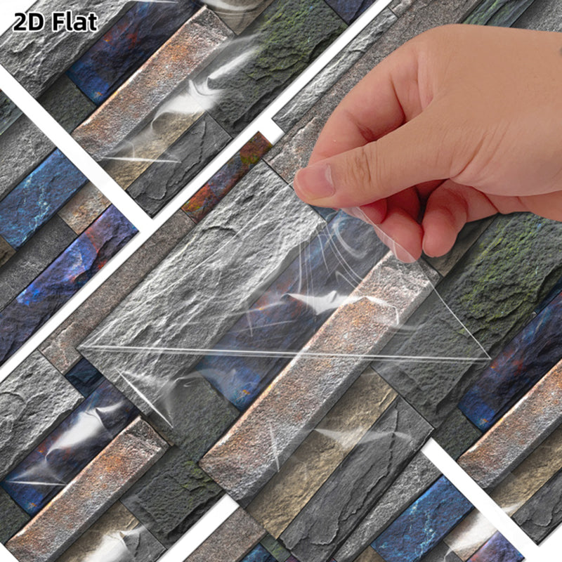 Peel And Stick Wallpaper Retro Stone Brick Self-adhesive Wall Stickers Bathroom Kitchen Back Stickers