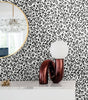 Black and White Leopard Print Vinyl Peel and Stick Wallpaper Roll 30.75 sq. ft
